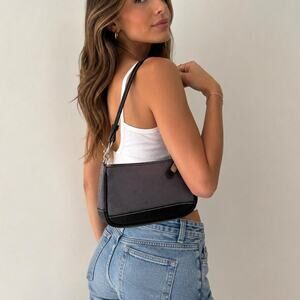 Vintage coach black baguette Shoulder Bag
